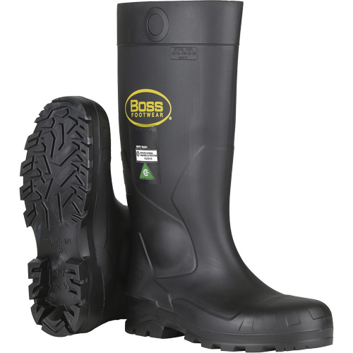 Dynamic Boss&reg; Full Safety Boot, PVC, Steel Toe, Size 6, Puncture Resistant Sole We Share Industrial Supply