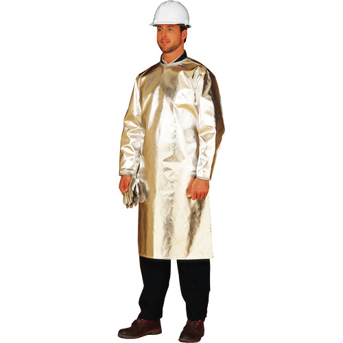 Long tablier/sarrau de protection thermique ALM 300, 48" lo, Fibre de verre aluminis&eacute;e We Share Industrial Supply