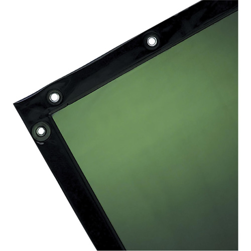Rideau pour soudure, 72" x 96", Transparence Moyenne, Vert We Share Industrial Supply