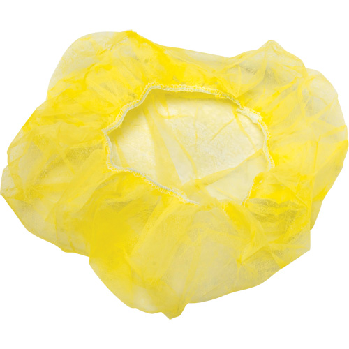 Bonnets bouffants, Polypropyl&egrave;ne, 24", Jaune We Share Industrial Supply
