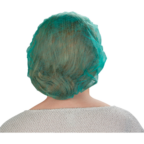 Bonnets bouffants, Polypropyl&egrave;ne, 21", Vert We Share Industrial Supply