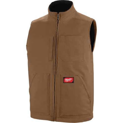Heavy-Duty Sherpa-Lined Vest, Men's, Small, Brown We Share Industrial Supply