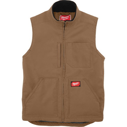 Heavy-Duty Sherpa-Lined Vest, Men's, Small, Brown We Share Industrial Supply