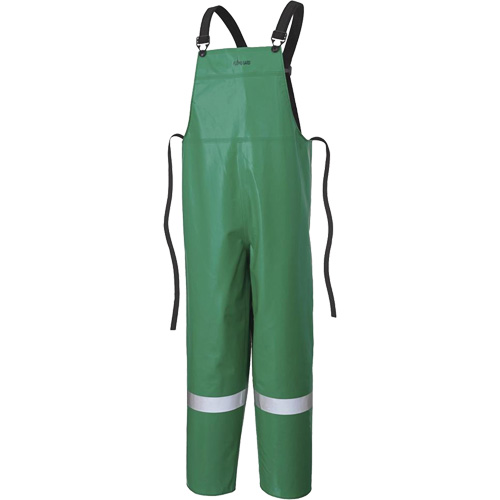 P43 035 CA-43&reg; FR Chemical- & Acid-Resistant Safety Bib Pants, Small, Green We Share Industrial Supply