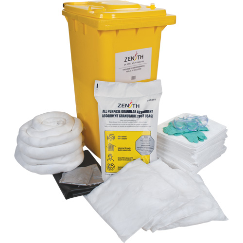 Premium Spill Kit, Oil Only, Bin, 63 US gal. Absorbancy We Share Industrial Supply