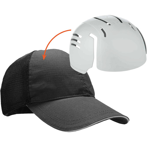 Casquette de baseball standard Skullerz 8946 avec encart, Noir We Share Industrial Supply