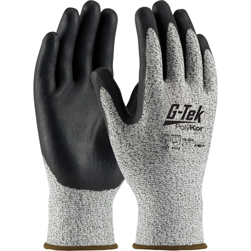 Gants r&eacute;sistants &agrave; la coupe G-Tek, Taille T-petit, Calibre 13, Rev&ecirc;tement Nitrile, Enveloppe en PolyKor, ASTM ANSI niveau A2/EN 388 niveau 3/EN 388 niveau B We Share Industrial Supply