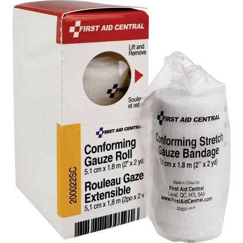 Recharge de bandage en gaze &eacute;tirable et conforme SmartCompliance, Rouleau, 6' lo x 2" la, St&eacute;rile, Dispositif m&eacute;dical Classe 1 We Share Industrial Supply