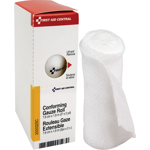 Recharge de bandage en gaze &eacute;tirable et conforme SmartCompliance, Rouleau, 6' lo x 3" la, St&eacute;rile, Dispositif m&eacute;dical Classe 1 We Share Industrial Supply