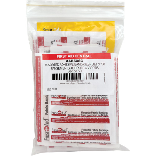SmartCompliance&reg; Refill Adhesive Bandages, Assorted, Fabric/Plastic, Non-Sterile We Share Industrial Supply