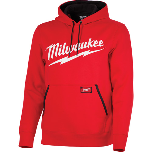 Midweight Pullover Hoodie with Milwaukee&reg; Logo, Men's, Small, Red We Share Industrial Supply