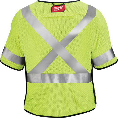 Breakaway Mesh Safety Vest, Black/High Visibility Lime-Yellow, Medium/Small We Share Industrial Supply