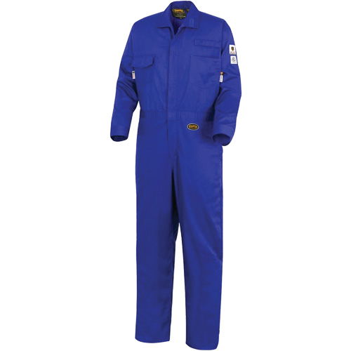 7779 FR-Tech&reg; 88/12 Arc Rated Flame Resistant Coveralls, Size 36, Royal Blue We Share Industrial Supply