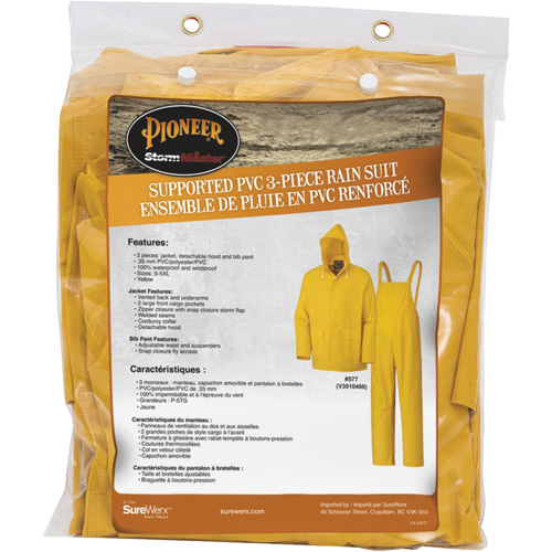 577 V&ecirc;tements imperm&eacute;ables 3 morceaux, Polyester/PVC, 6T-Grand, Jaune We Share Industrial Supply