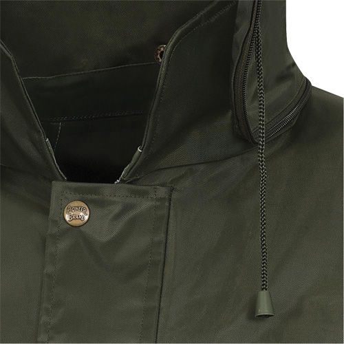 D8120J Manteau &agrave; capuchon ind&eacute;chirable Nailhead pour planteur d'arbres, Polyester/PVC, T-petit, Vert We Share Industrial Supply