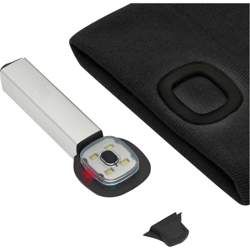 5678 Knit Toque with LED Headlight, Fleece Lining, One Size, Black We Share Industrial Supply
