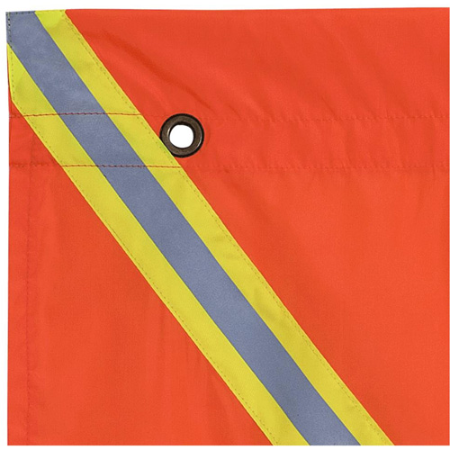 353 Drapeau avec bande r&eacute;fl&eacute;chissante, Polyester We Share Industrial Supply