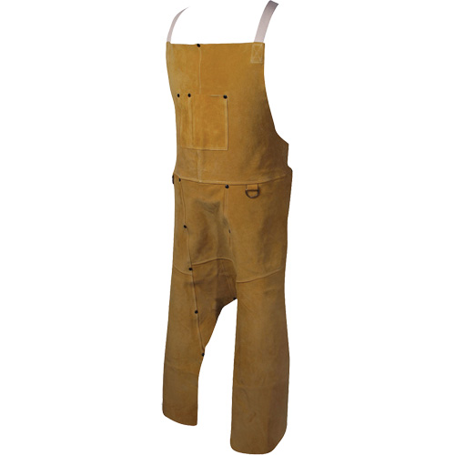 Tablier Caiman Boarhide, Salopette &agrave; jambes fendues, 42" lo, Brun We Share Industrial Supply