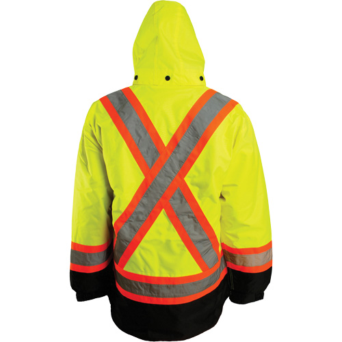 7-in-1 Jacket, Polyester, High Visibility Orange, 3X-Large We Share Industrial Supply