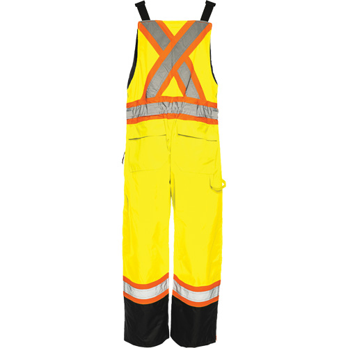 TO1 Winter Traffic Overalls, Polyester, Small, Black/High Visibility Lime-Yellow We Share Industrial Supply