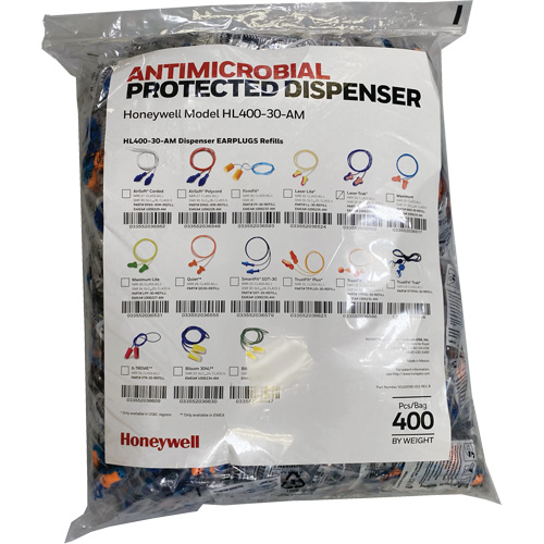 LT-30 Earplugs Refill for HL400 Dispenser, Bulk - Polybag, Corded We Share Industrial Supply