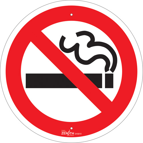 Enseigne de s&eacute;curit&eacute; conforme &agrave; la CSA - No Smoking, 12" x 12", Aluminium, Pictogramme We Share Industrial Supply