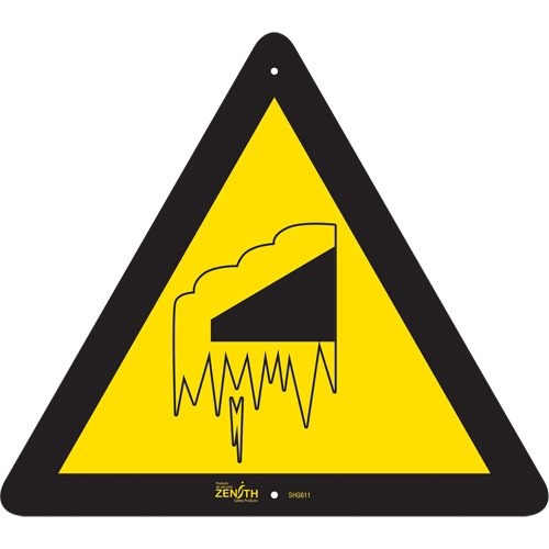 Enseigne de s&eacute;curit&eacute; conforme &agrave; la CSA -Falling Snow/Ice, 12" x 12", Aluminium, Pictogramme We Share Industrial Supply