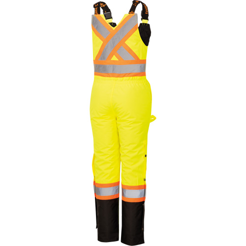 5041BBW Women's High-Visibility Waterproof Safety Overalls, Polyester, X-Small, Black/High Visibility Lime-Yellow We Share Industrial Supply