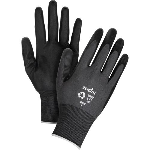 Gants &eacute;cologiques enduits et perm&eacute;ables &agrave; l'air, 10, R&ecirc;vetement Mousse de nitrile, Calibre 21, Enveloppe en Nylon/rPET We Share Industrial Supply