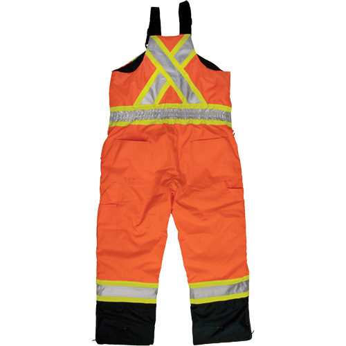 Ripstop Insulated Safety Bib Overall, Polyester, X-Small, High Visibility Orange We Share Industrial Supply