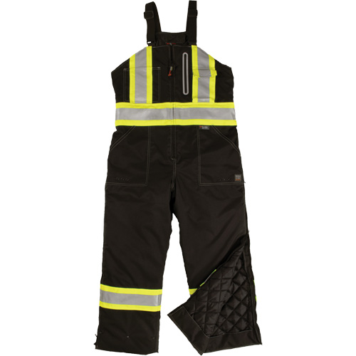 Ripstop Insulated Safety Bib Overall, Polyester, X-Small, Black We Share Industrial Supply