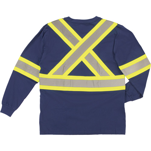 T-shirt de s&eacute;curit&eacute; &agrave; manches longues, Coton, T-petit, Bleu marin We Share Industrial Supply