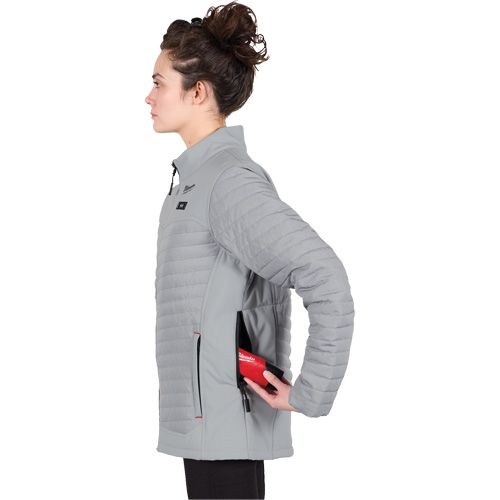 M12 Heated Axis Jacket with Battery, Women's, 2X-Large, Grey We Share Industrial Supply