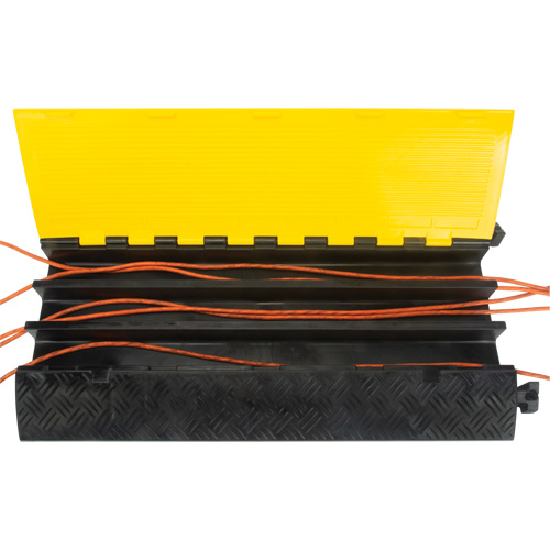 Polyurethane Cable Protector, 3 Channels, 35.43" L x 19.69" W x 3" H We Share Industrial Supply