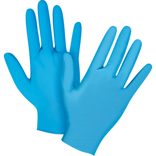 Emballages de gants jetables pour machine distributrice, Petit, Nitrile, 4,5 mils, Sans poudre, Bleu, Classe 2 We Share Industrial Supply