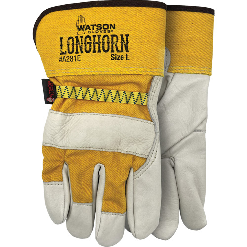 Longhorn Gloves, Large, Grain Cowhide Palm We Share Industrial Supply