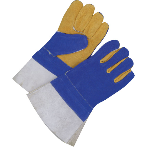 Gants pour soudeur doubl&eacute;s avec poignet de 5", Cuir de vache refendu, Taille 2T-Grand We Share Industrial Supply