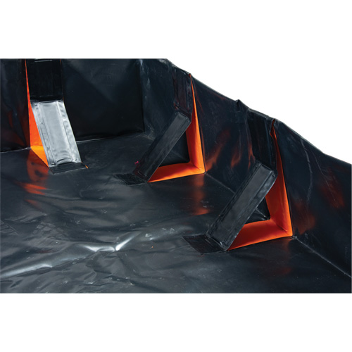 IBX Wall Pop-Up Berm, 1077 US gal. Capacity, 12' W x 12' L x 12" H, Snap-Up Bracket We Share Industrial Supply