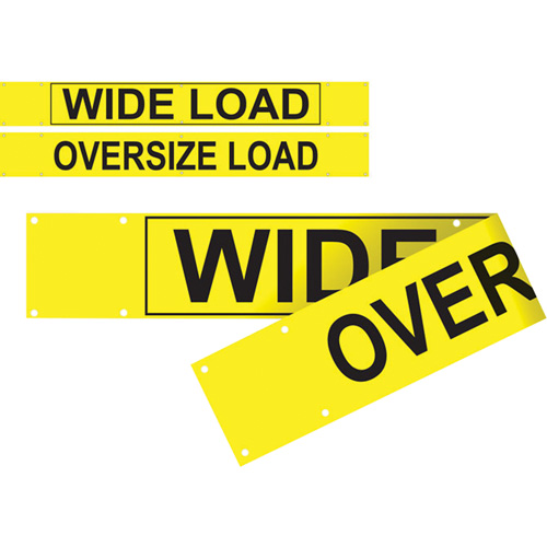 Banni&egrave;re wide load/oversized load &agrave; deux c&ocirc;t&eacute;s, Vinyle, 96" la x 12" h We Share Industrial Supply