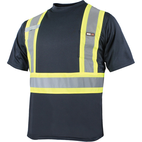 Quick Dry Short Sleeves T-Shirt, Polyester, Small, Navy Blue We Share Industrial Supply