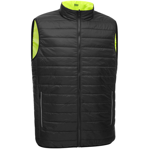 Veste bouffante r&eacute;versible avec X au dos Bisley, Jaune lime haute visibilit&eacute;, Petit, Polyester We Share Industrial Supply