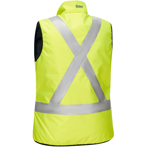Veste bouffante, enveloppante et r&eacute;versible avec X au dos Bisley pour femmes, Jaune lime haute visibilit&eacute;, Petit, Polyester We Share Industrial Supply