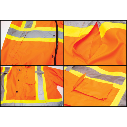 Parka d'hiver imperm&eacute;able 7-en-1, Orange haute visibilit&eacute;, Moyen We Share Industrial Supply