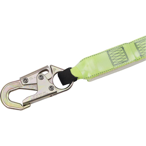 SA-6402-4 Shock Absorbing Lanyard, 4', Form Hook Center, Snap Hook Leg Ends, Polyester We Share Industrial Supply