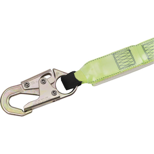 SA-64022-6 Shock Absorbing Lanyard, 6', Form Hook Center, Snap Hook Leg Ends, Polyester We Share Industrial Supply