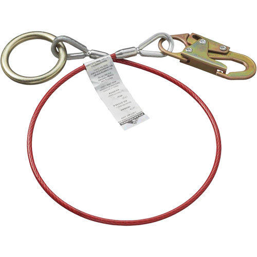 AS-21210-6 Ancrage de c&acirc;ble 6' avec crochet mousqueton & joint torique, Chaîne, Usage Temporaire We Share Industrial Supply
