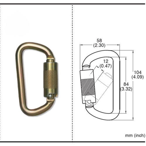 CP-03015-2 Mousqueton zingu&eacute; avec ouverte de portique de 3/4", Acier We Share Industrial Supply