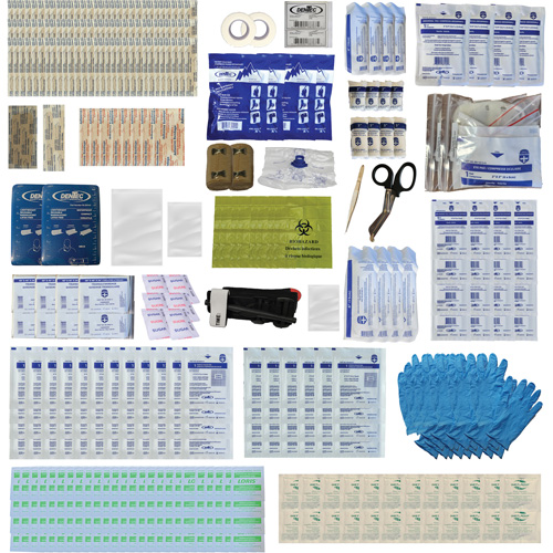 Trousse de premiers soins Shield, R&eacute;pond ou surpasse la norme CSA Z1220-24 type 3 environnements &agrave; haut risque, Grand (51-100 travailleurs) We Share Industrial Supply