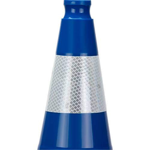 Premium Traffic Cone, 28", Blue, 4" Reflective Collar(s) We Share Industrial Supply