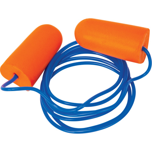 Foam Earplugs, Pair - Polybag, Corded We Share Industrial Supply